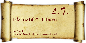 László Tiborc névjegykártya